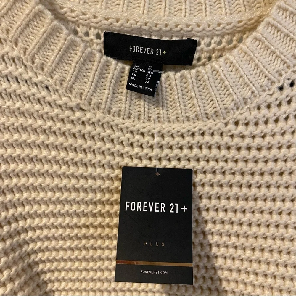Torrid Cozy Cream Knit Cropped Sweater - Picture 3 of 3